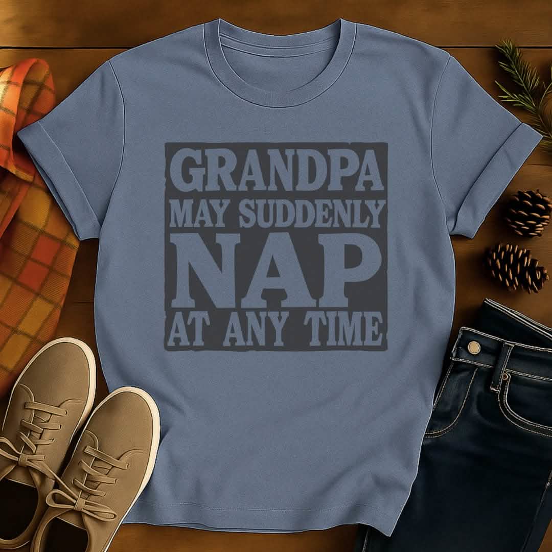 Nap Warning Grandpa T-Shirt