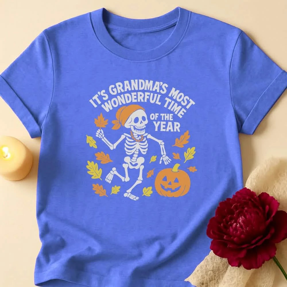 Dancing Skeleton Grandma Halloween T-Shirt