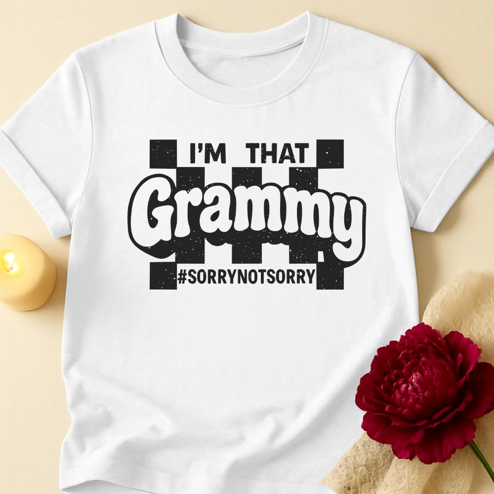 Checkered Grammy Grandma T-Shirt