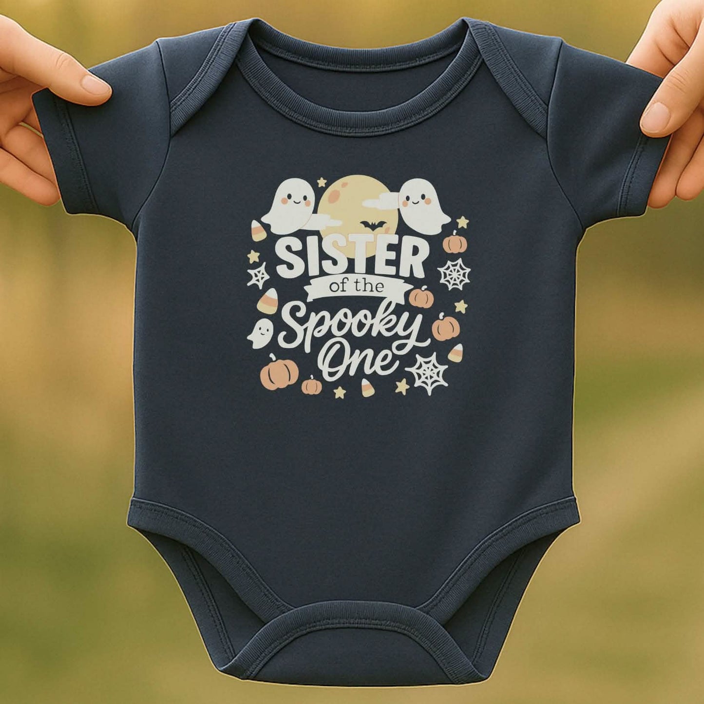 Spooky Sister Baby Halloween Bodysuit