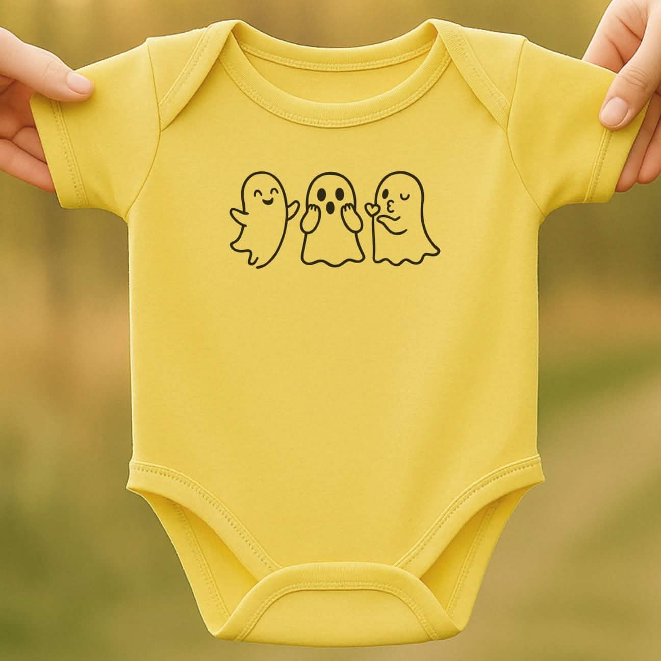 Three Ghosts Baby Halloween Bodysuit
