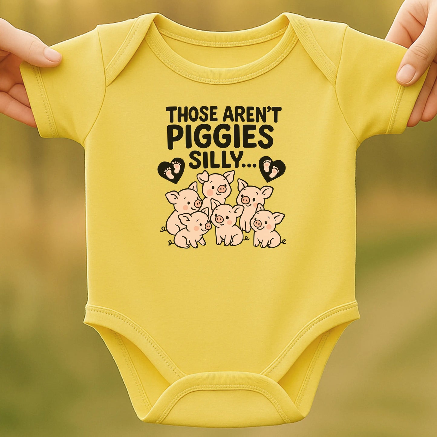 Not Piggies Baby Bodysuit