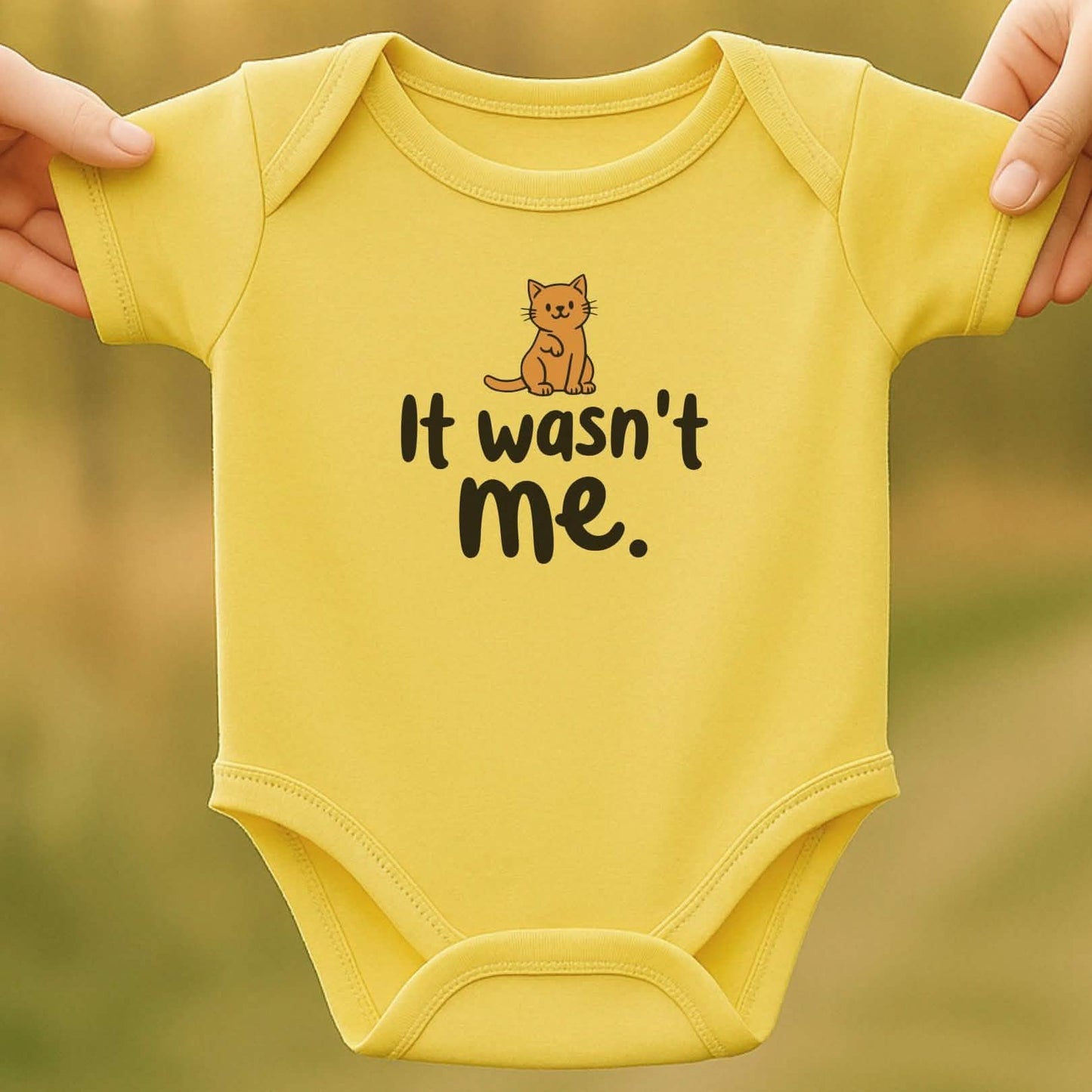 Wasn't Me Baby Bodysuit