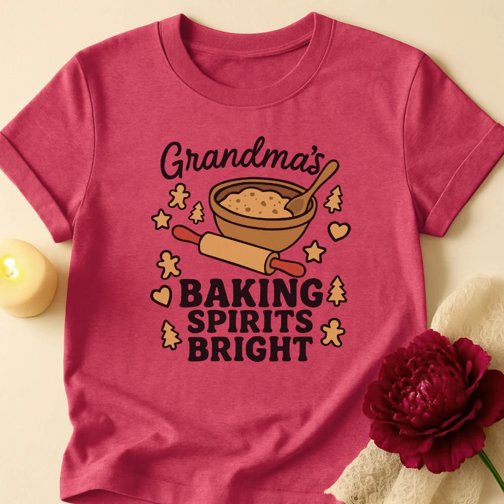 Spirits Bright Grandma Christmas T-Shirt