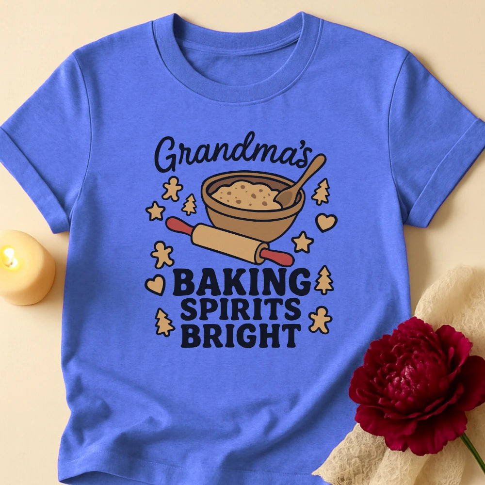 Spirits Bright Grandma Christmas T-Shirt