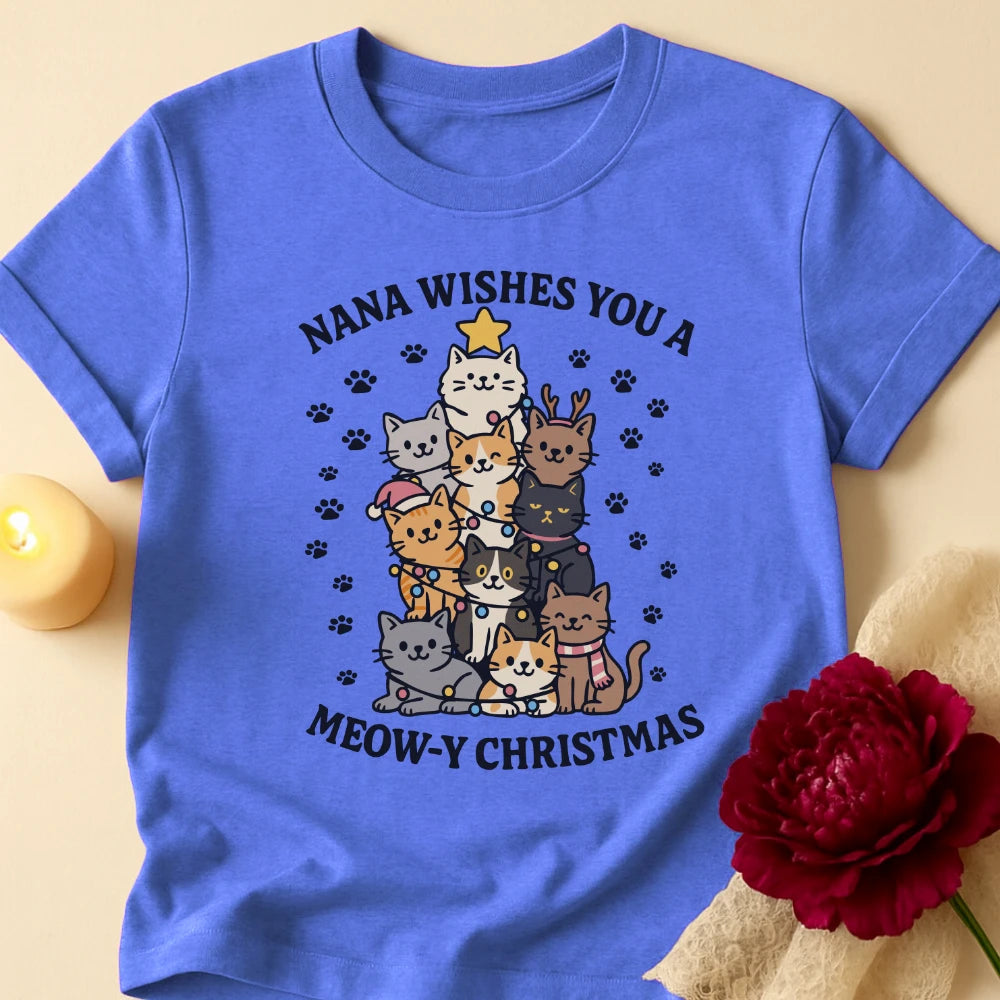 Cat Tree Grandma Christmas T-Shirt