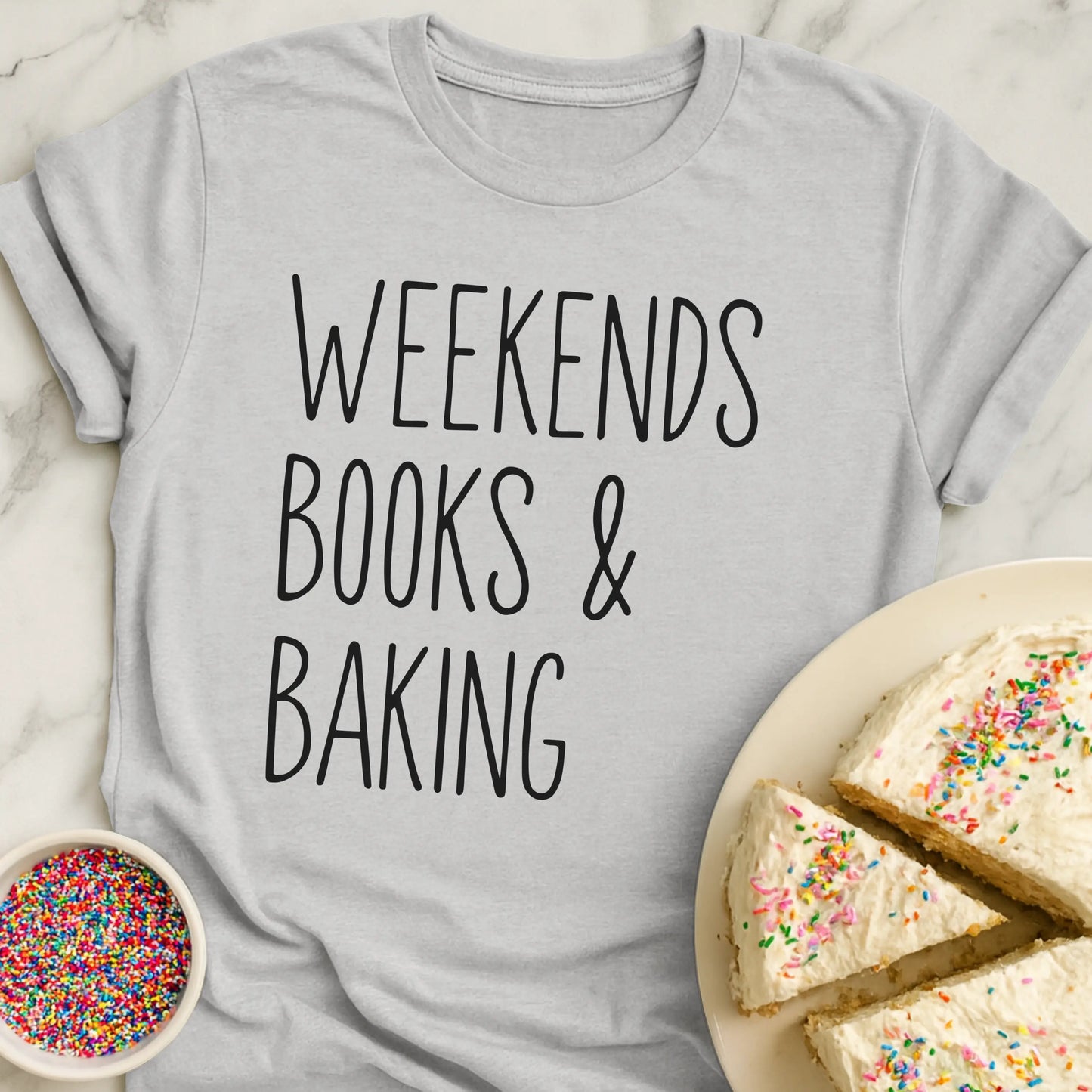 Weekends Books Baking T-Shirt