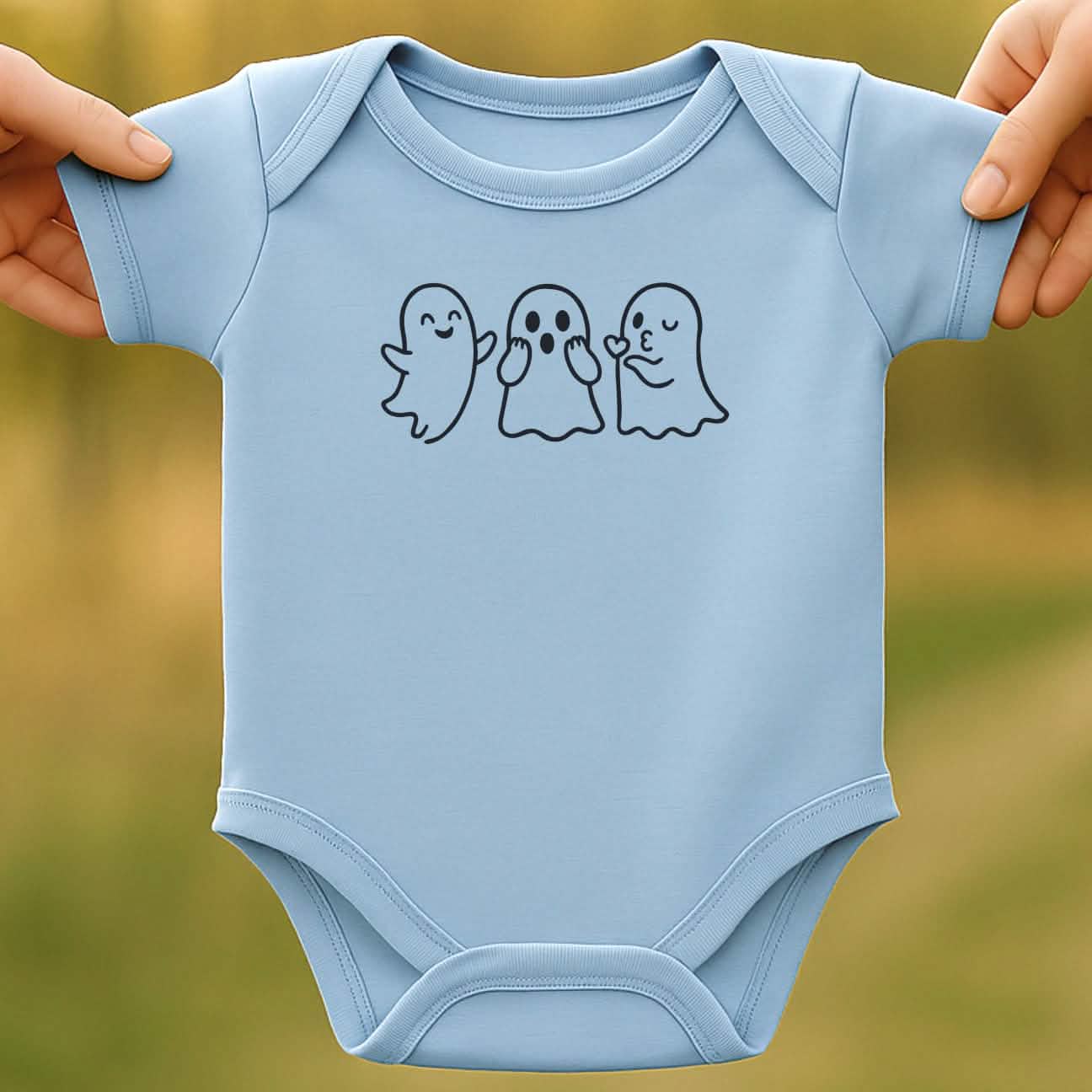Three Ghosts Baby Halloween Bodysuit