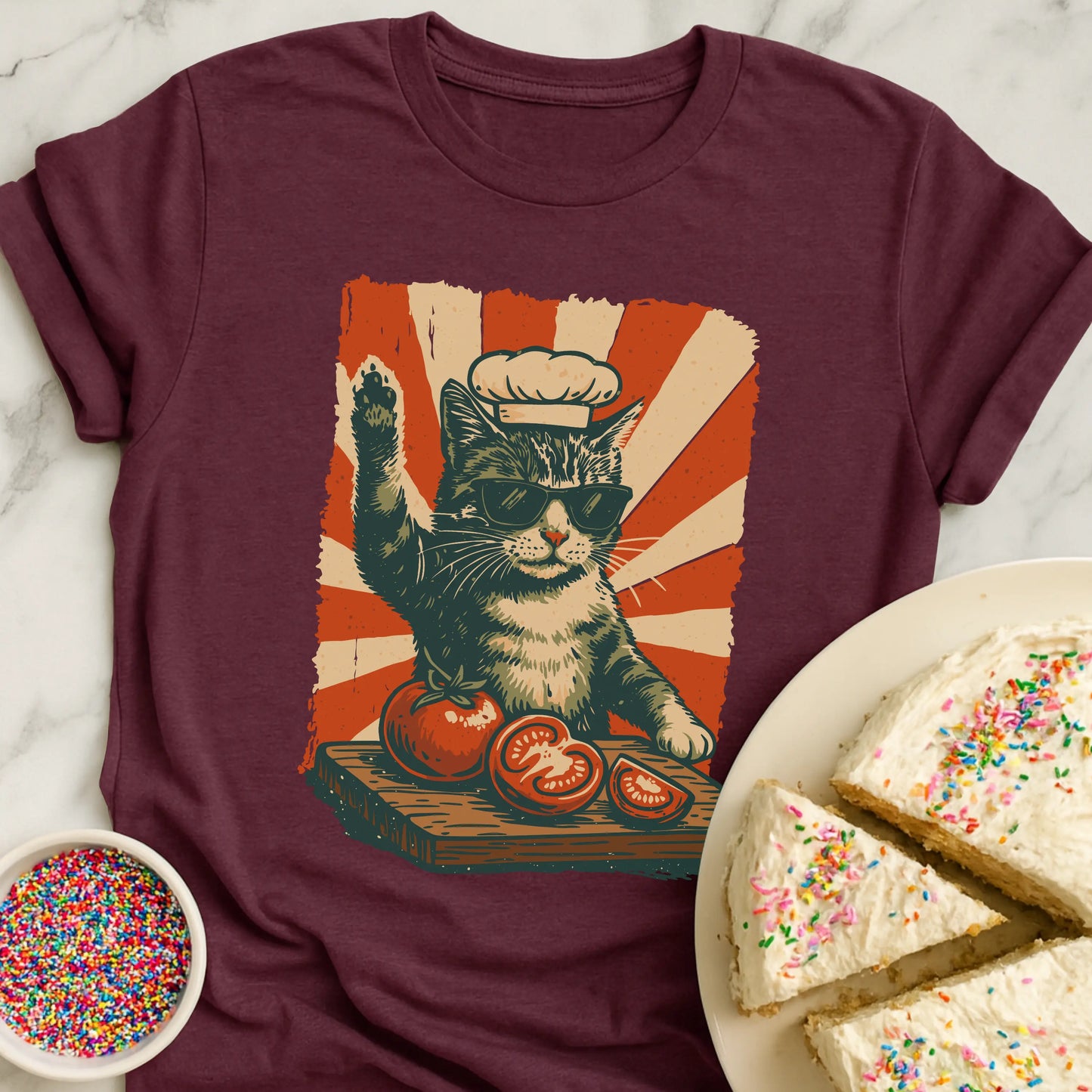 Food Loving Cat T-Shirt
