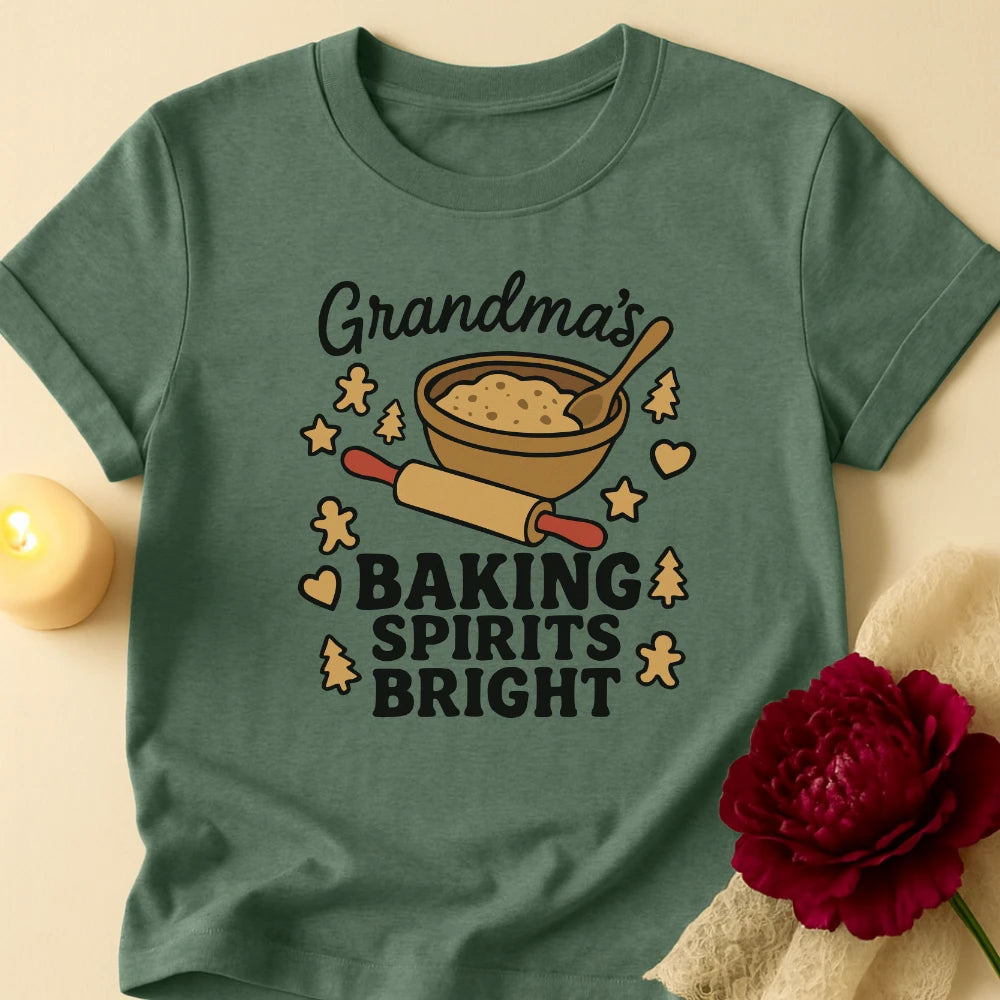 Spirits Bright Grandma Christmas T-Shirt