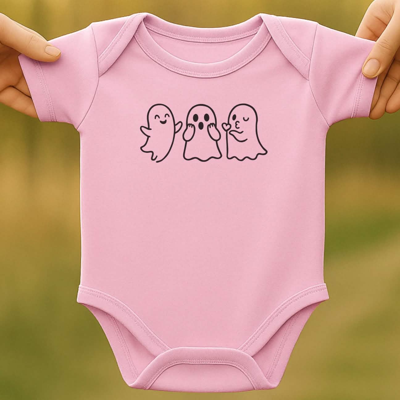 Three Ghosts Baby Halloween Bodysuit