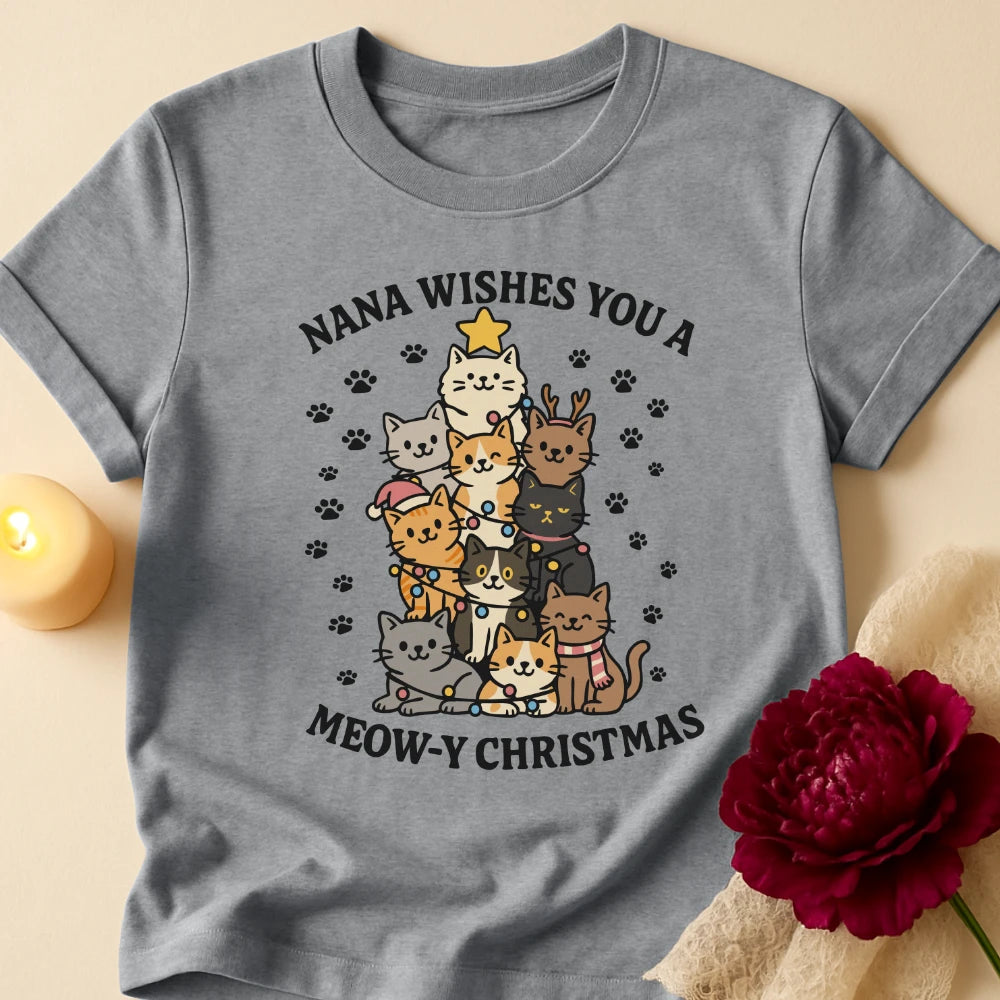 Cat Tree Grandma Christmas T-Shirt