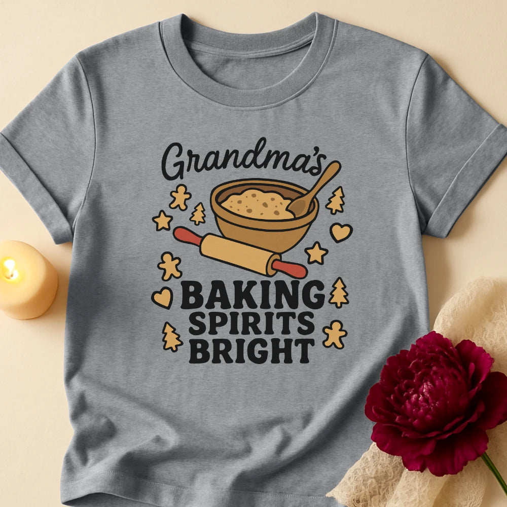 Spirits Bright Grandma Christmas T-Shirt