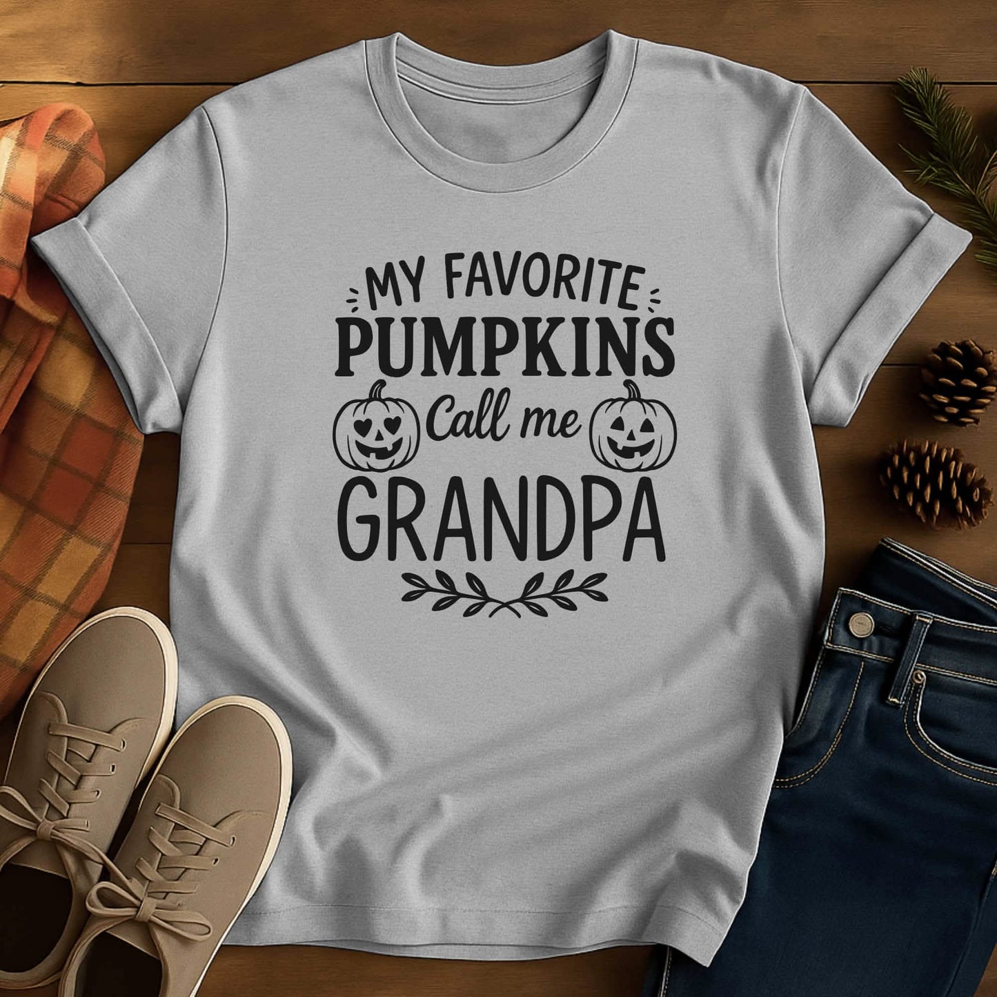 Pumpkin Name Grandpa Halloween T-Shirt