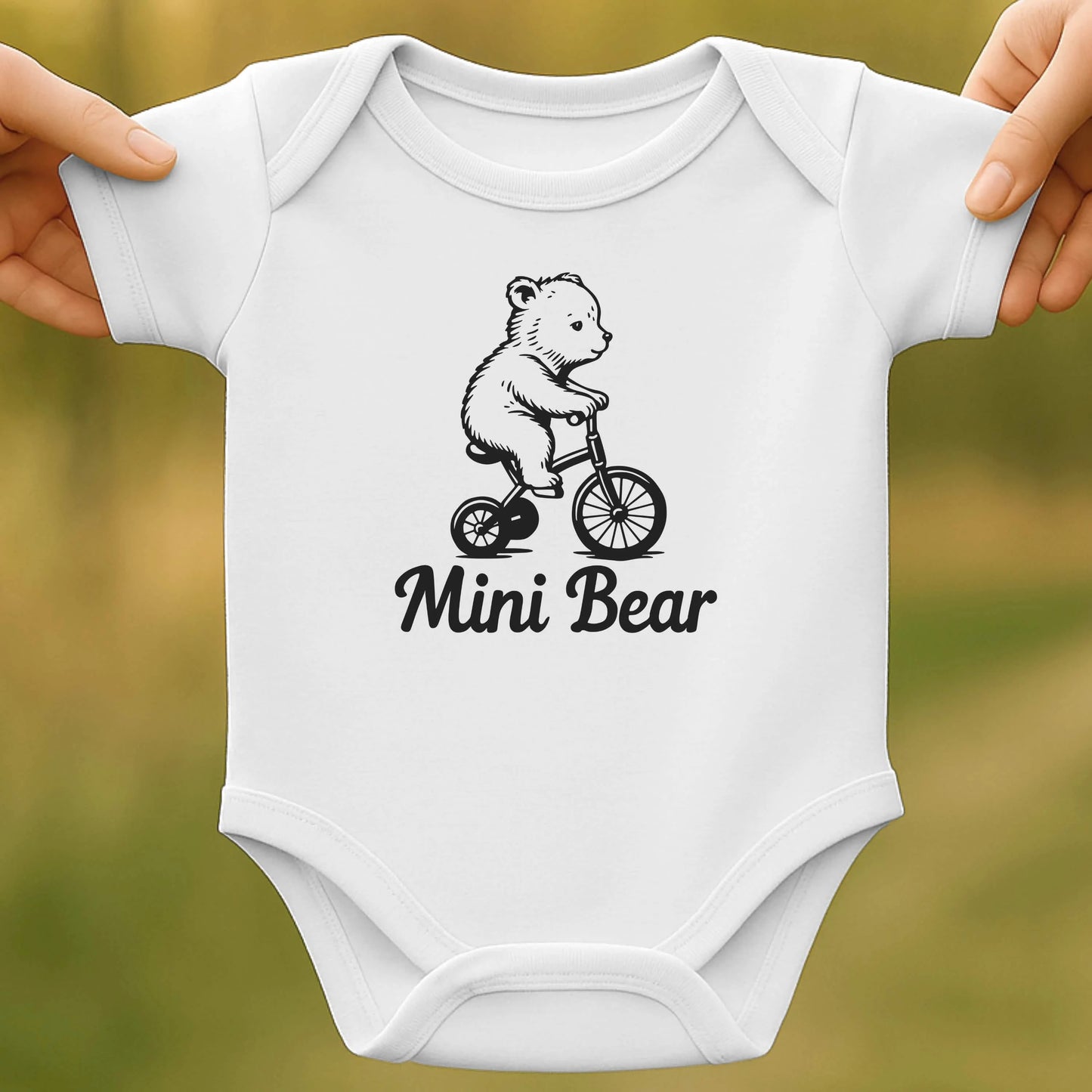 Bike Bear Baby Bodysuit