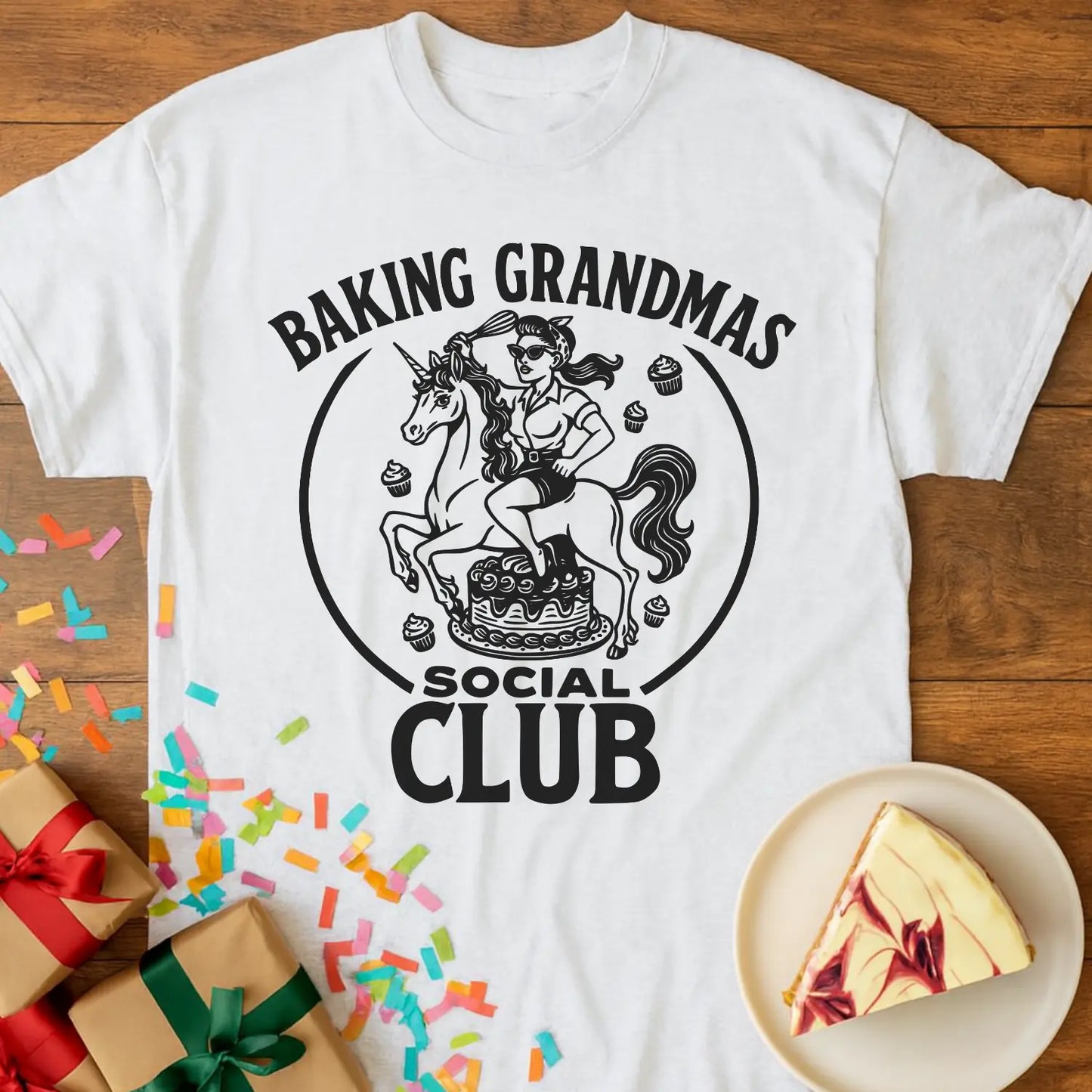 Unicorn Baker Grandma T-Shirt