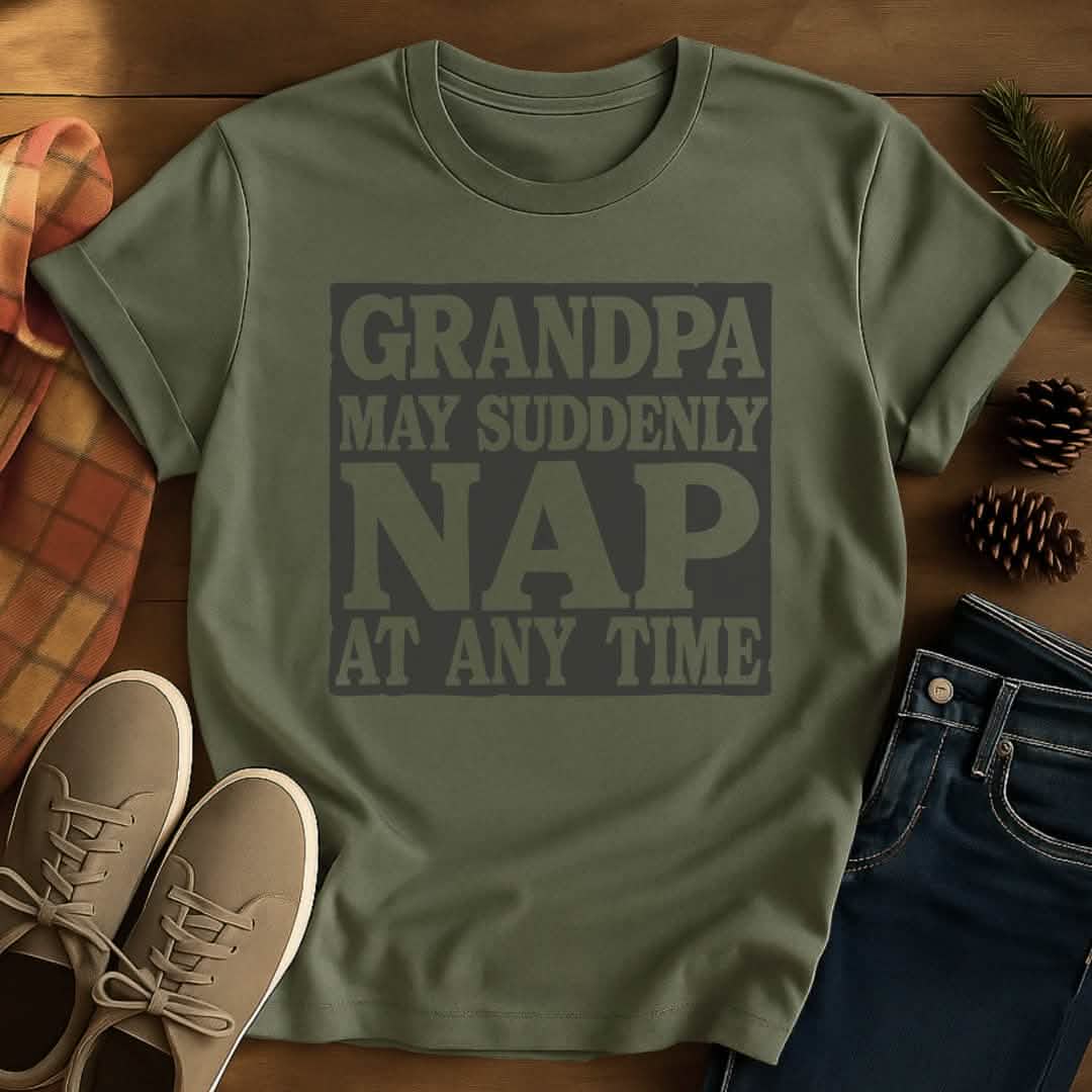 Nap Warning Grandpa T-Shirt