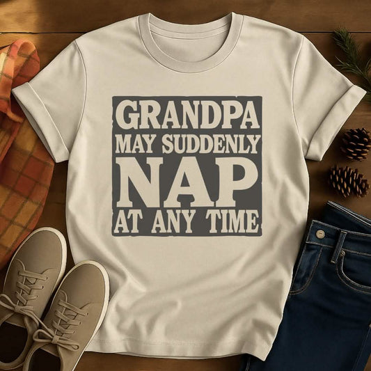 Nap Warning Grandpa T-Shirt