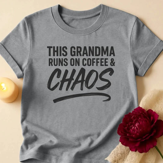 Coffee Chaos Grandma T-Shirt
