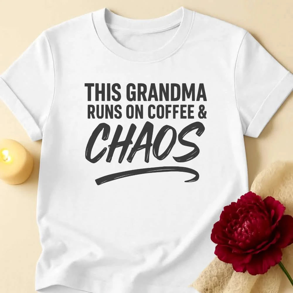 Coffee Chaos Grandma T-Shirt