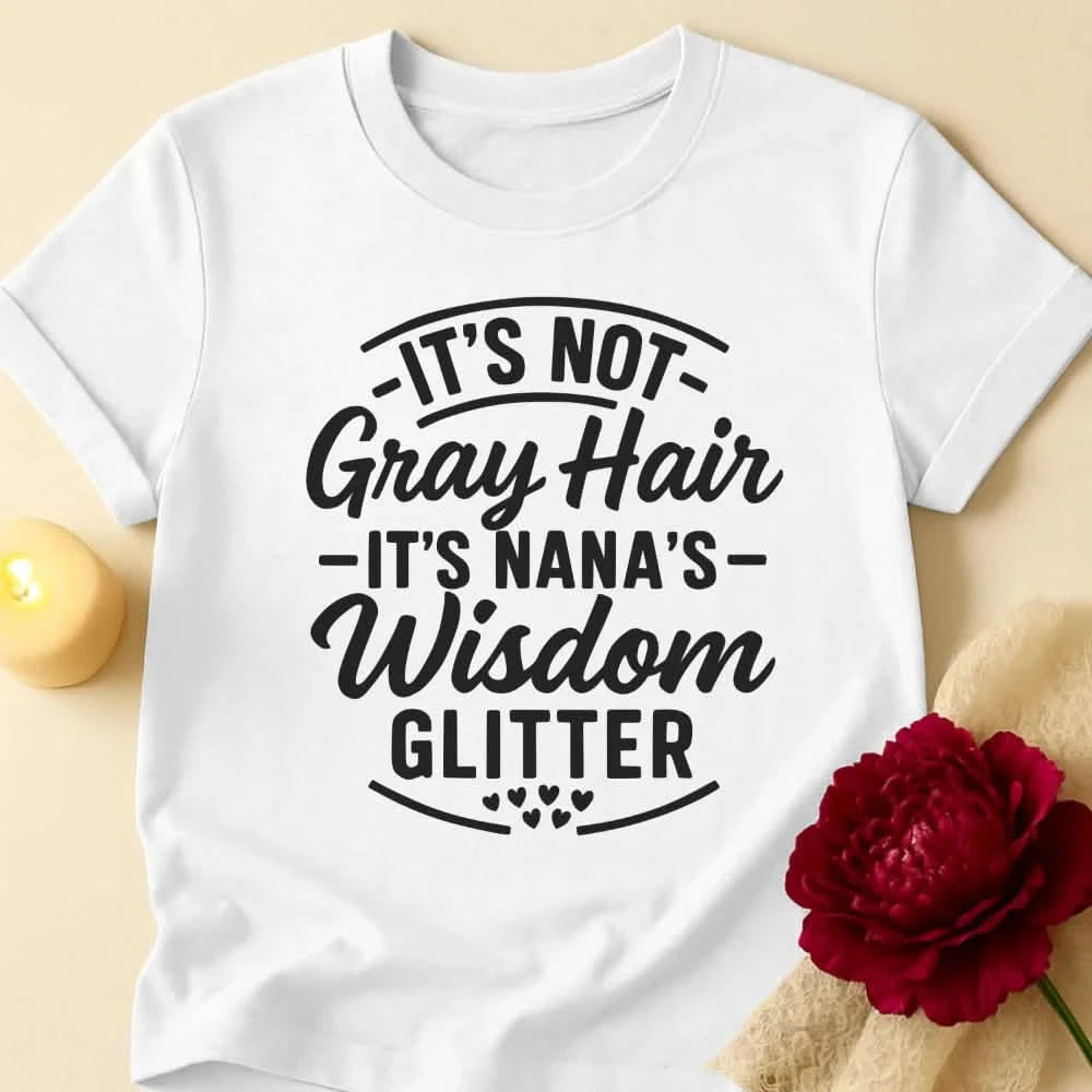 Wisdom Glitter Grandma T-Shirt