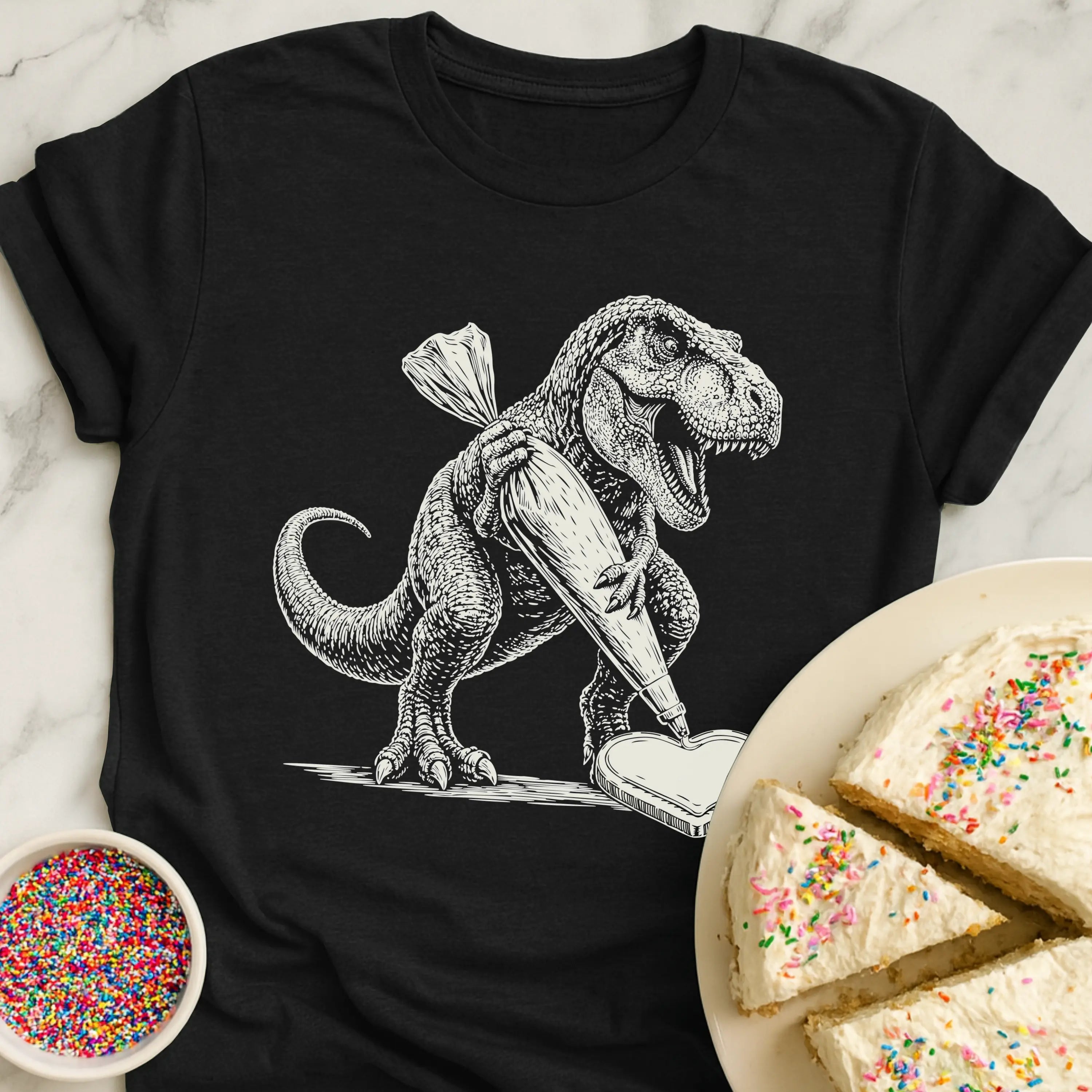 T-Rex Heart Sugar Cookie T-Shirt