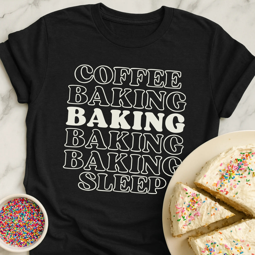 Coffee Baking Sleep Stack T-Shirt