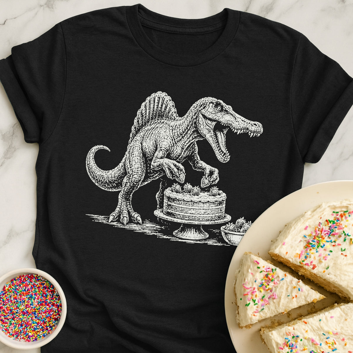 Spinosaurus Cake T-Shirt