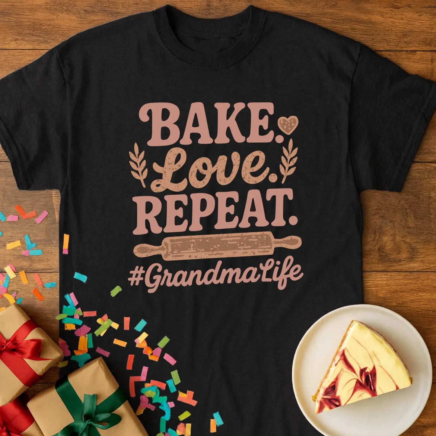 Bake Love Repeat Grandma T-Shirt