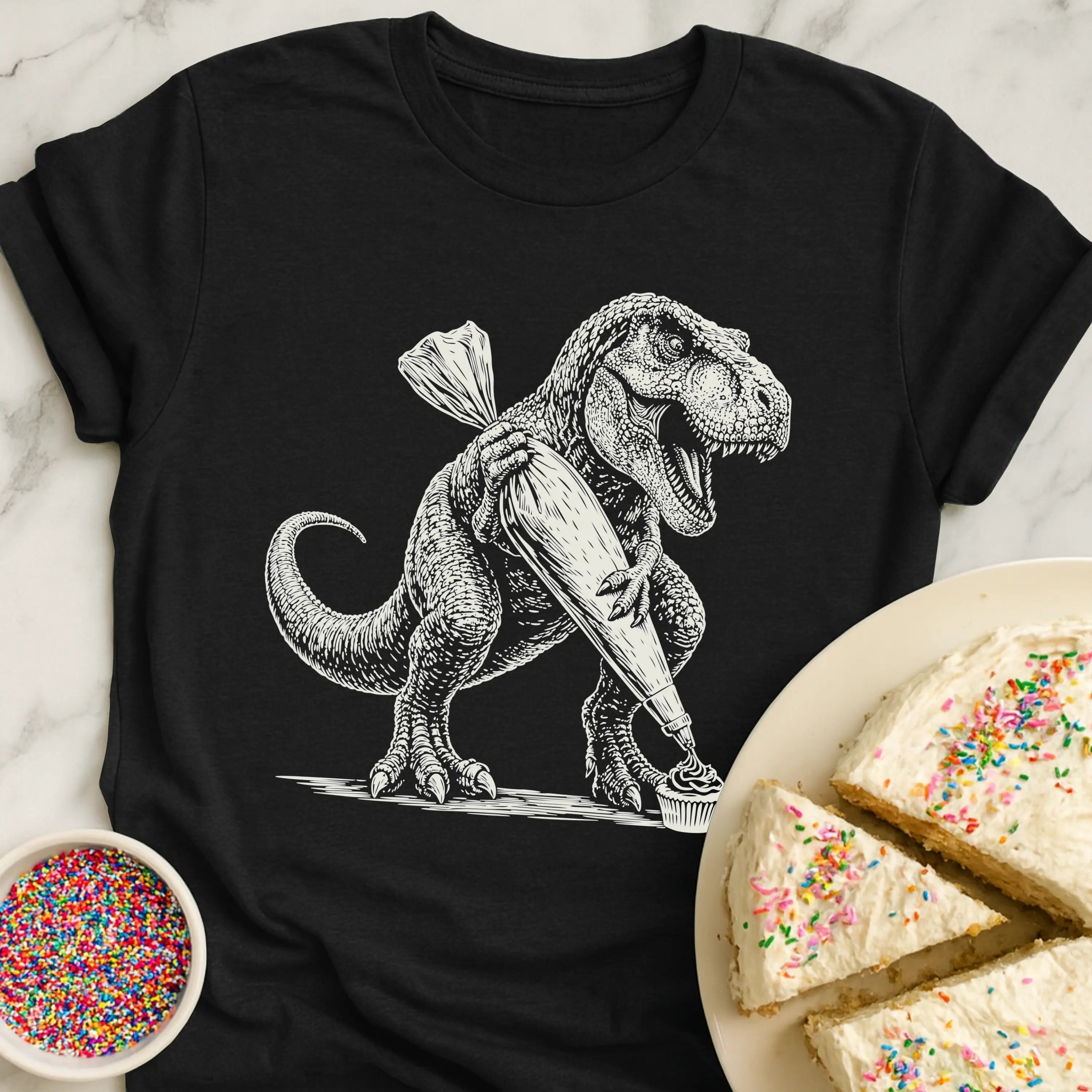 T-Rex Cupcake Icing T-Shirt