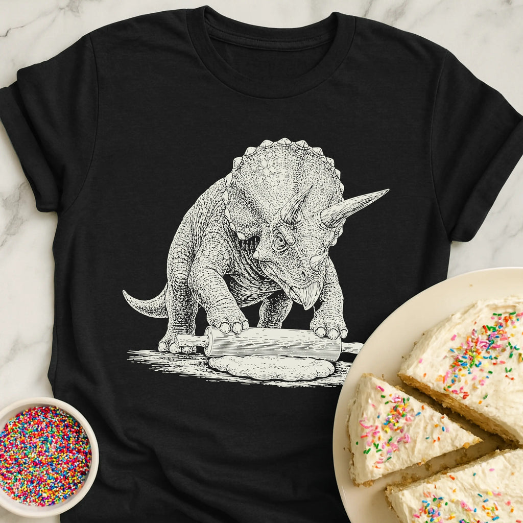 Triceratops Rolling Dough T-Shirt