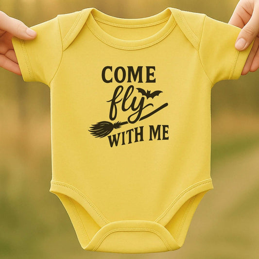 Come Fly Baby Halloween Bodysuit