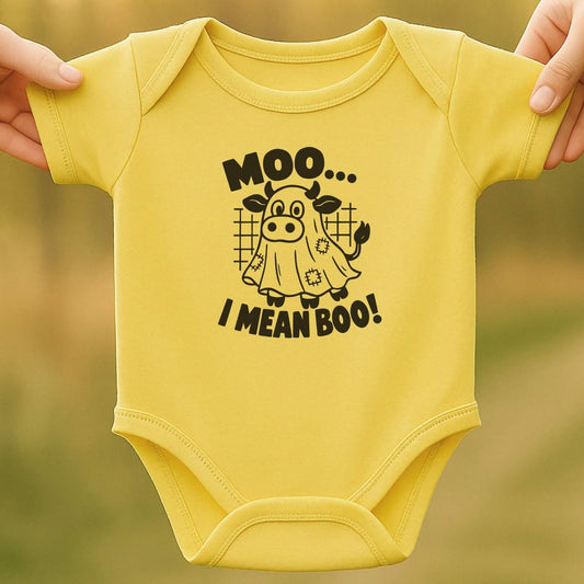 Moo Boo Baby Halloween Bodysuit