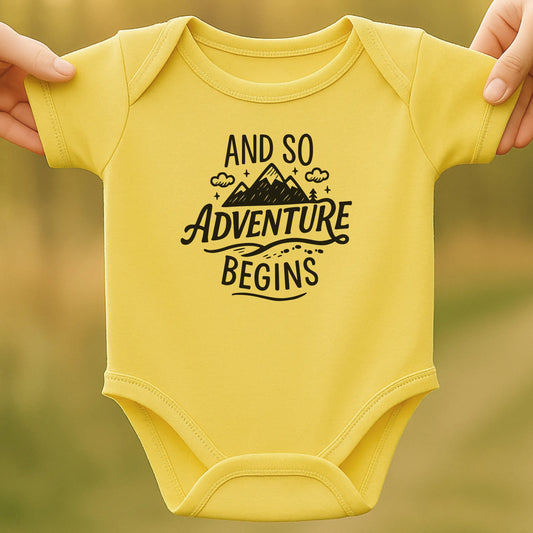 Adventure Begins Baby Bodysuit