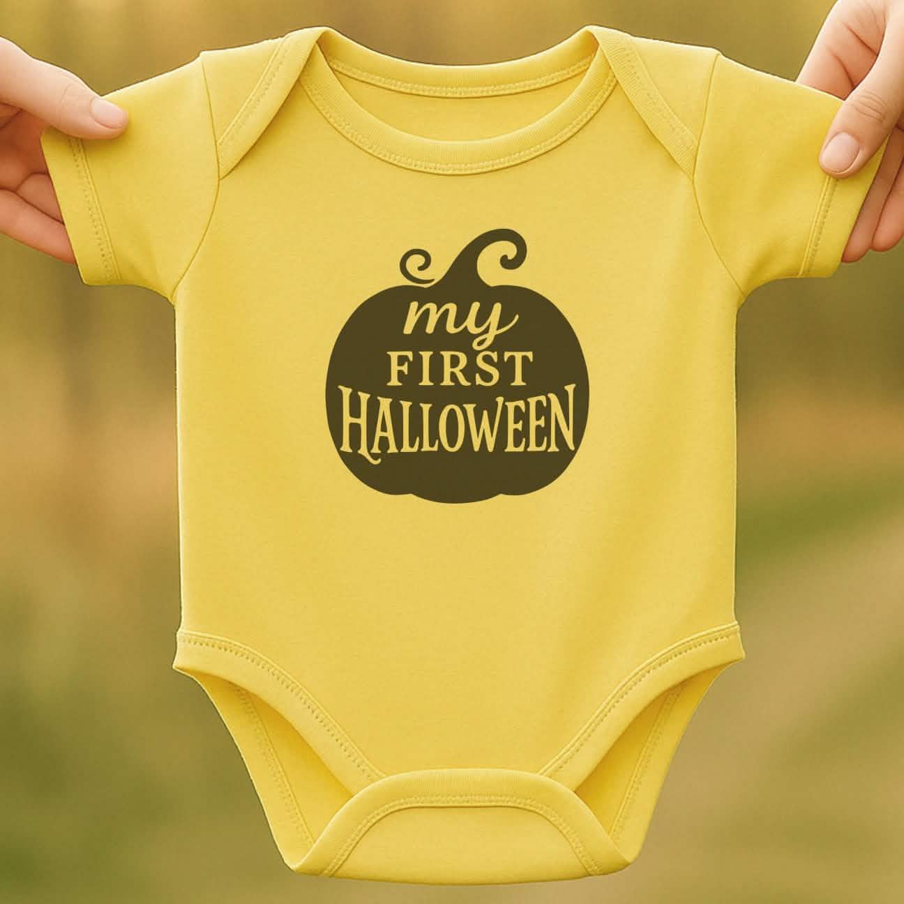 Pumpkin First Halloween Baby Bodysuit