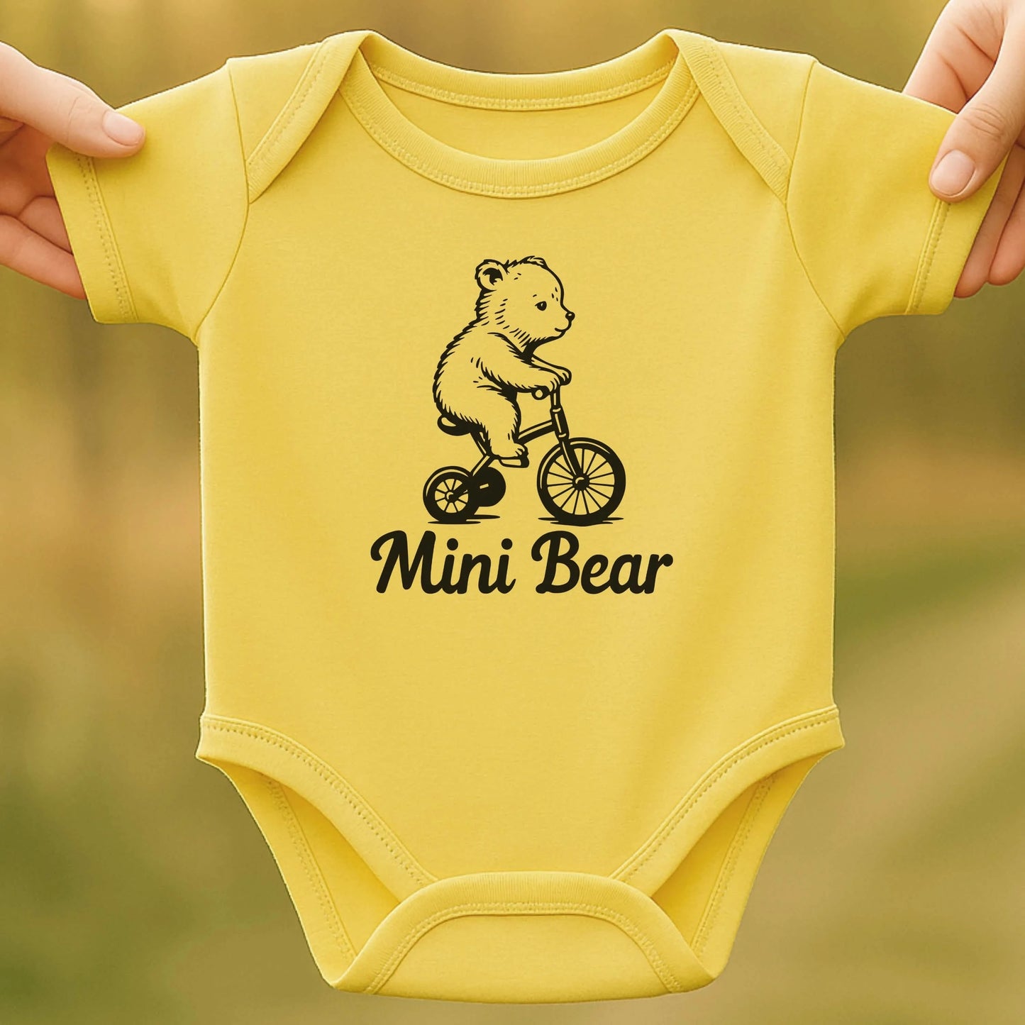 Bike Bear Baby Bodysuit