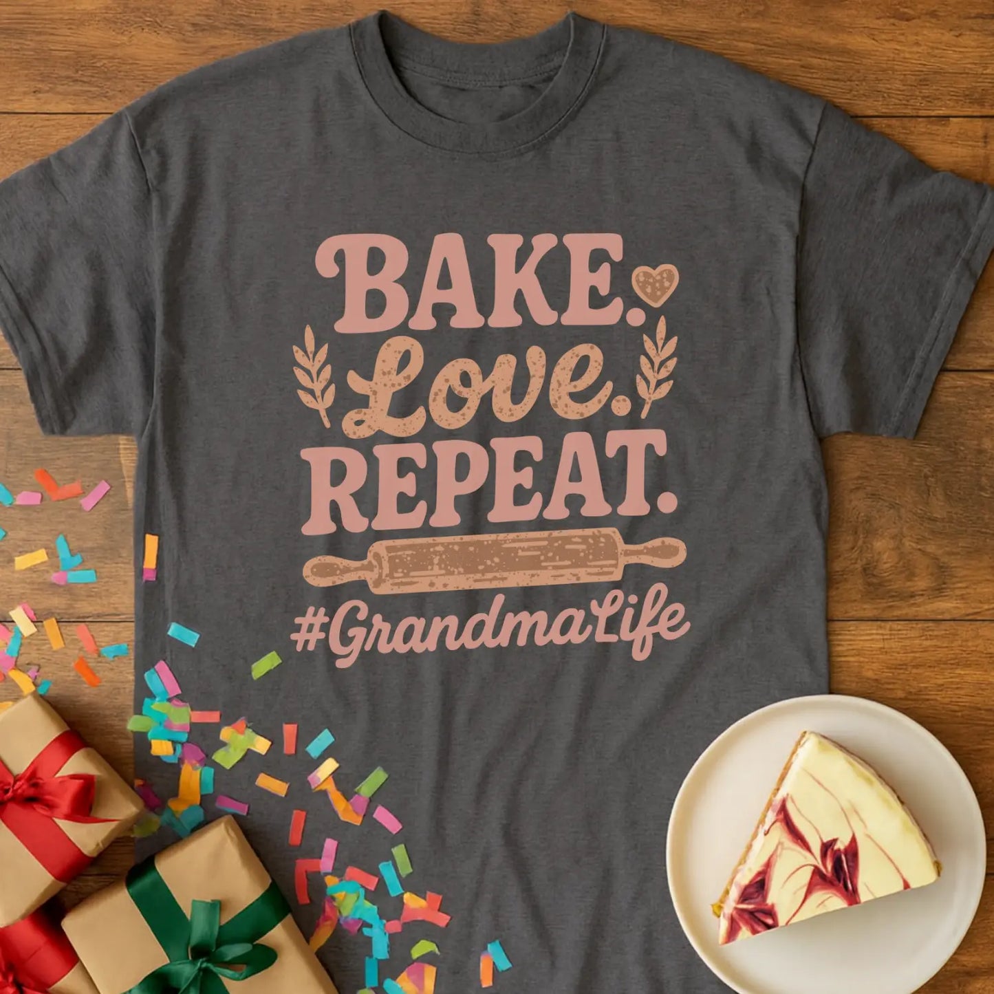 Bake Love Repeat Grandma T-Shirt