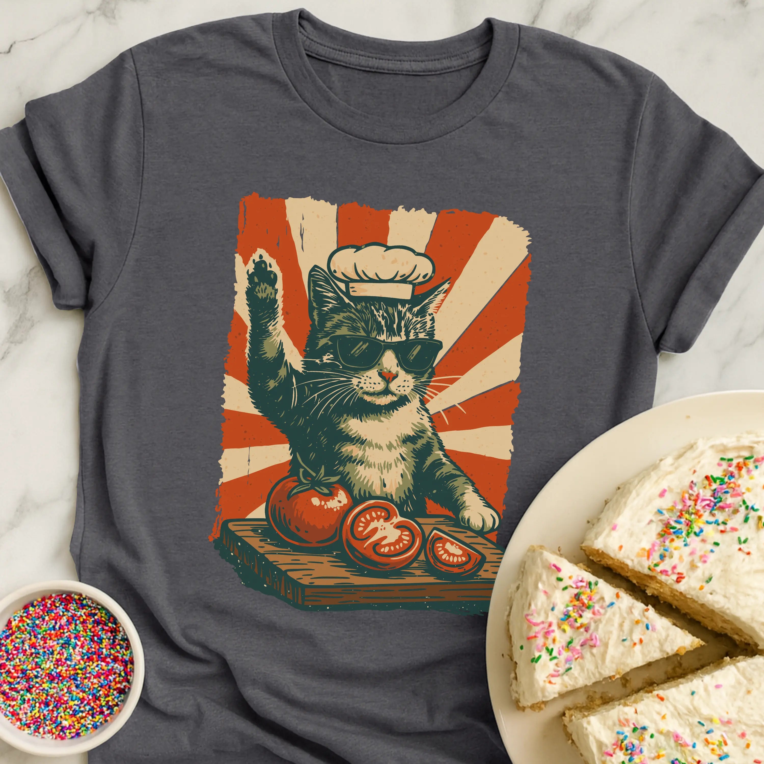Food Loving Cat T-Shirt