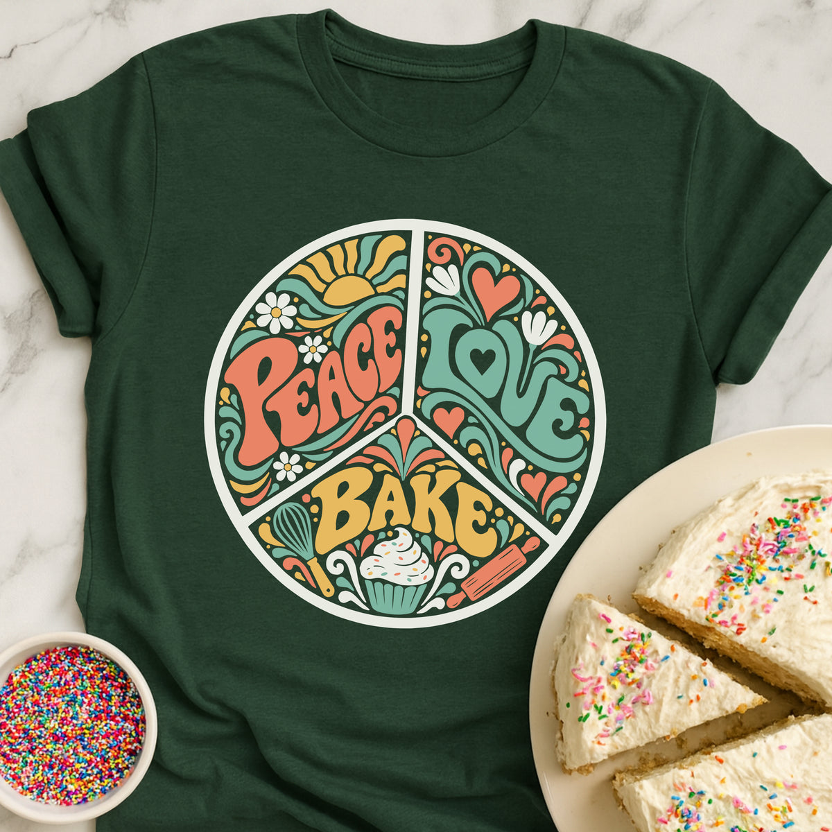 Peace Love Bake T-Shirt