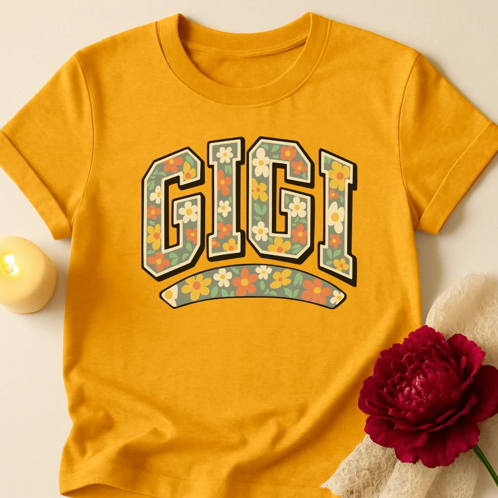 Gigi Flowers Grandma T-Shirt