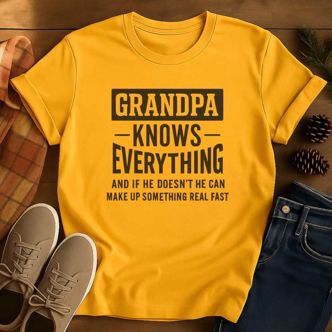 Knows Everything Grandpa T-Shirt