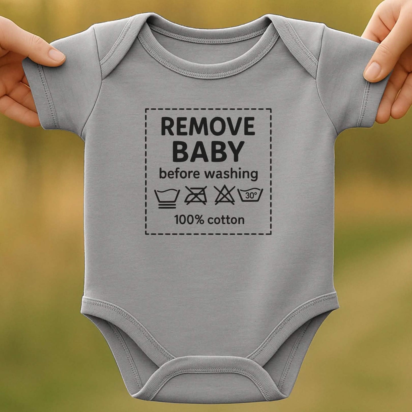 Before Washing Baby Bodysuit