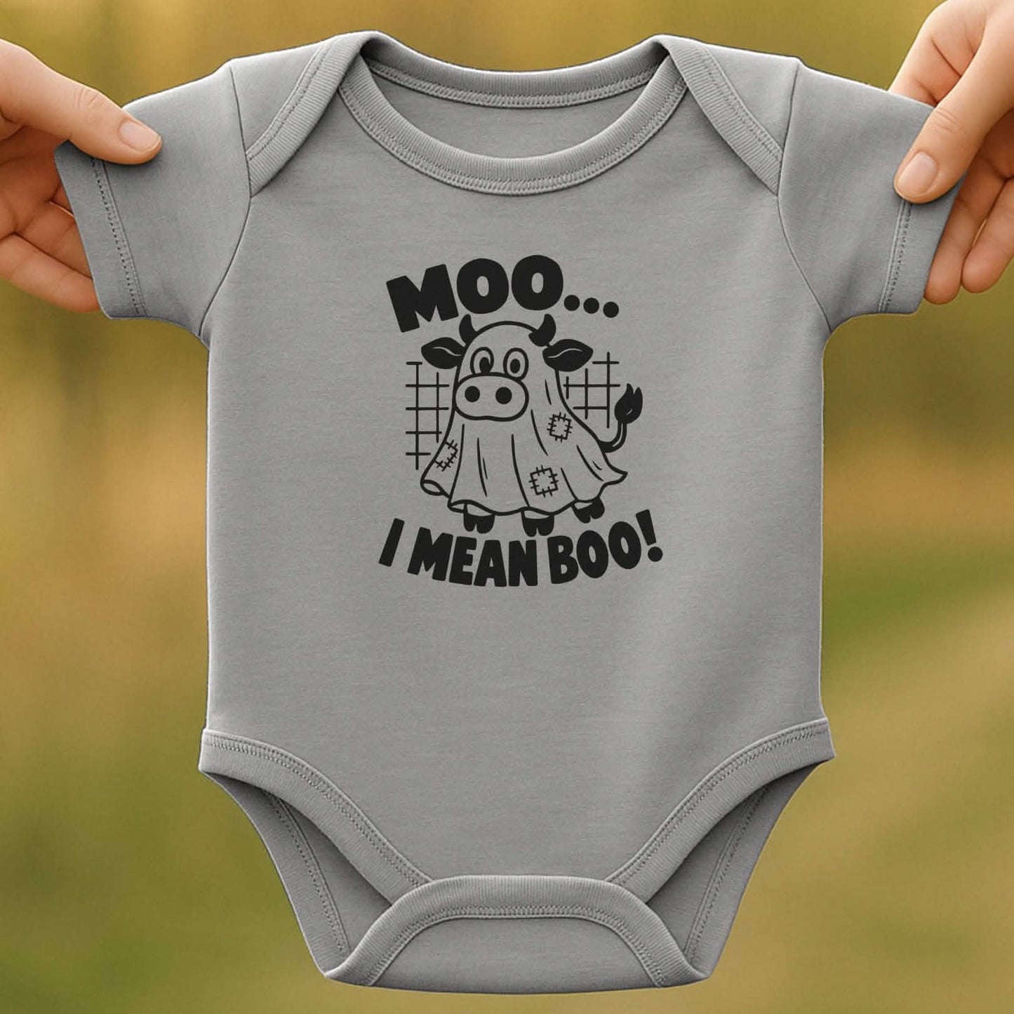 Moo Boo Baby Halloween Bodysuit