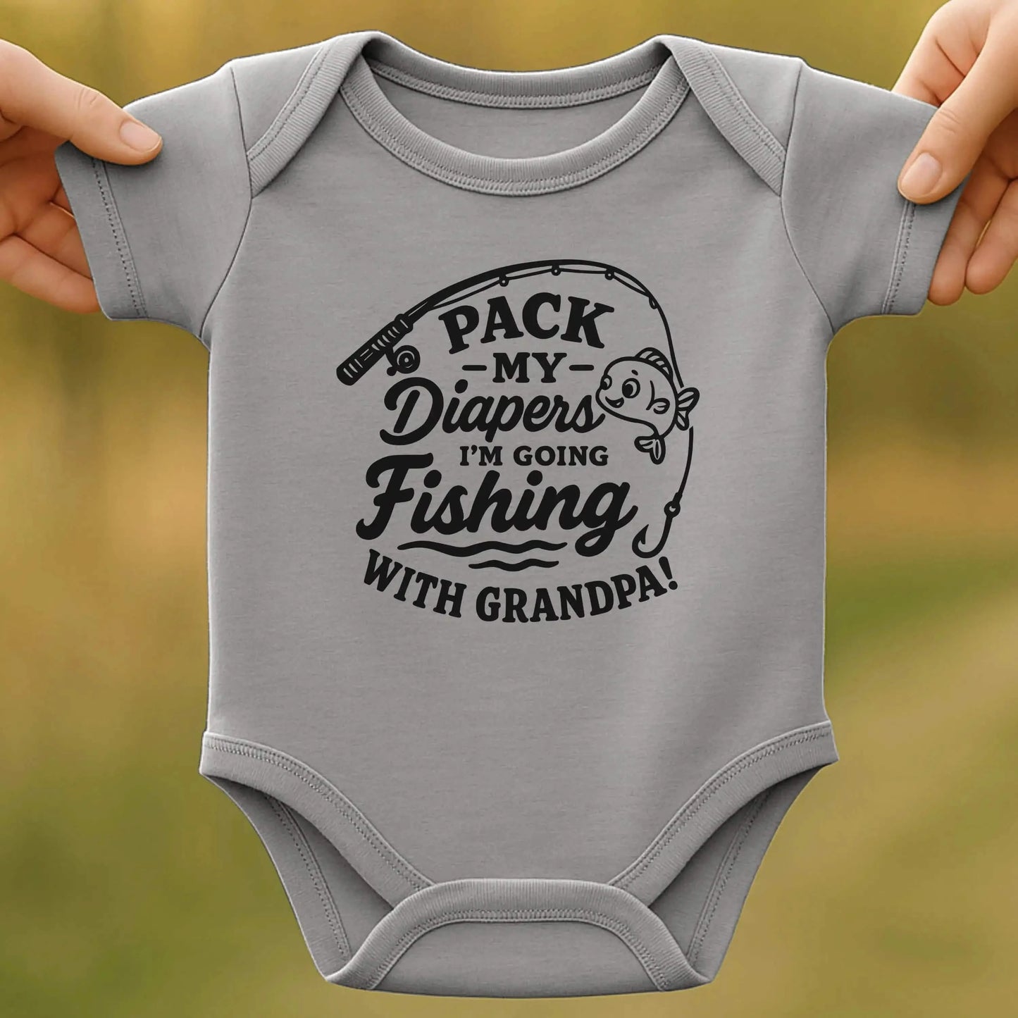 Fishing Baby Bodysuit