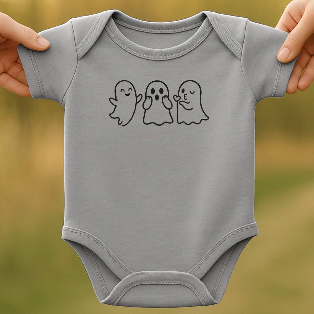 Three Ghosts Baby Halloween Bodysuit