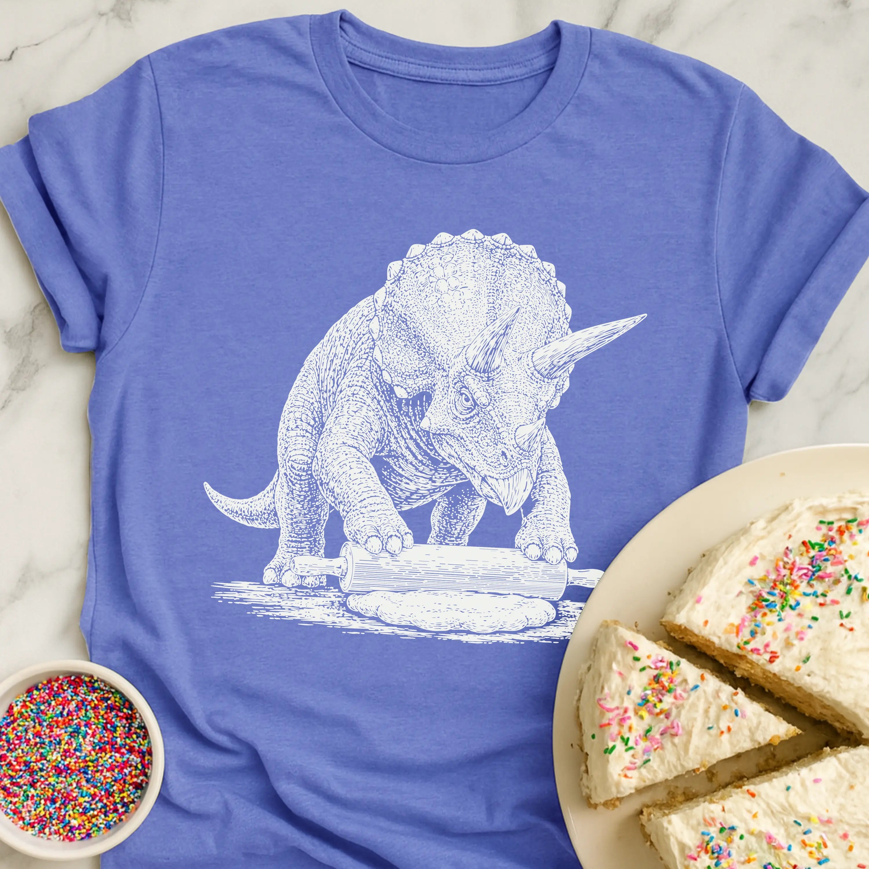 Triceratops Rolling Dough T-Shirt