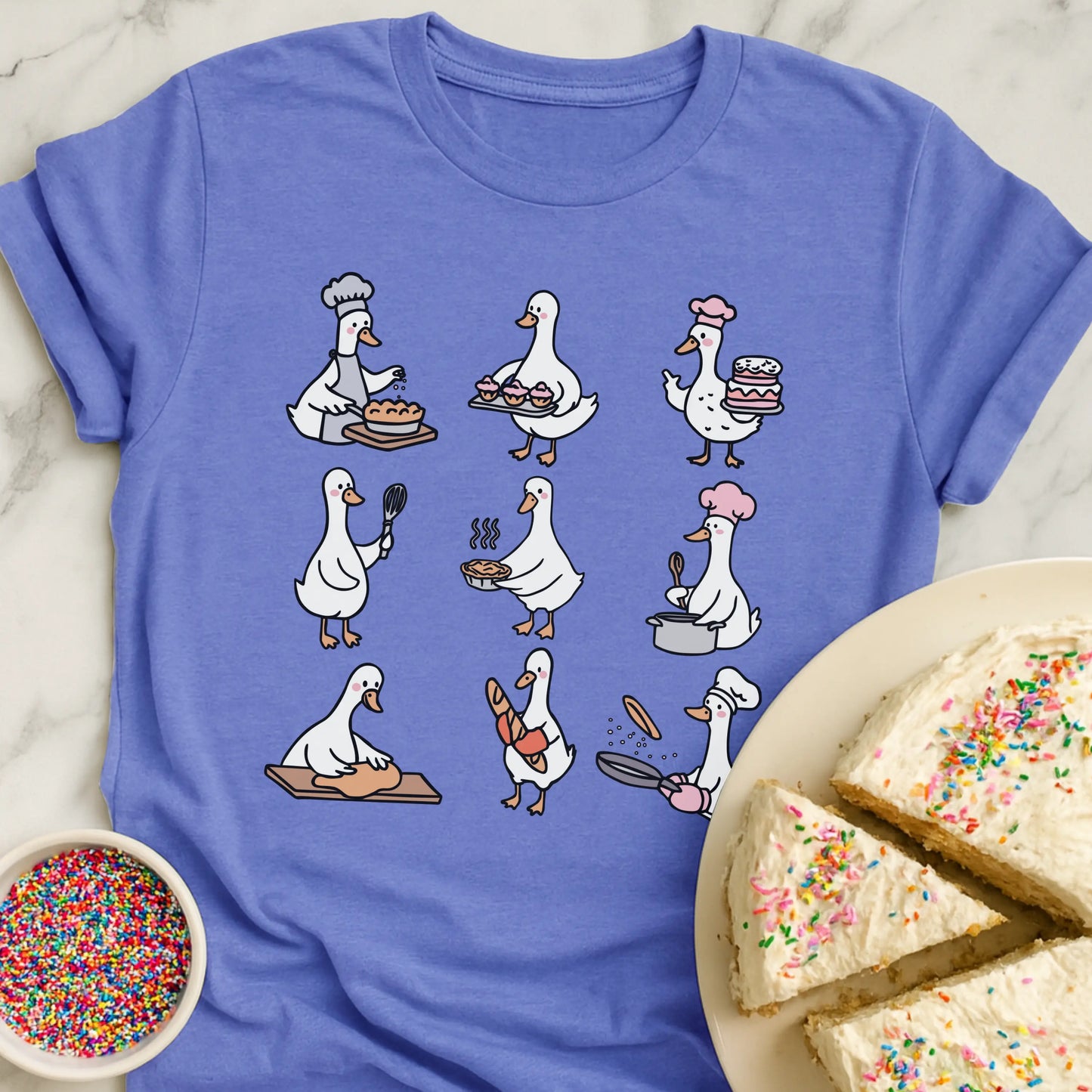 Cute Goose Baking T-Shirt