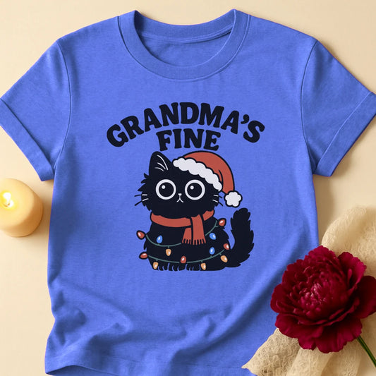 Tangled Cat Grandma Christmas T-Shirt