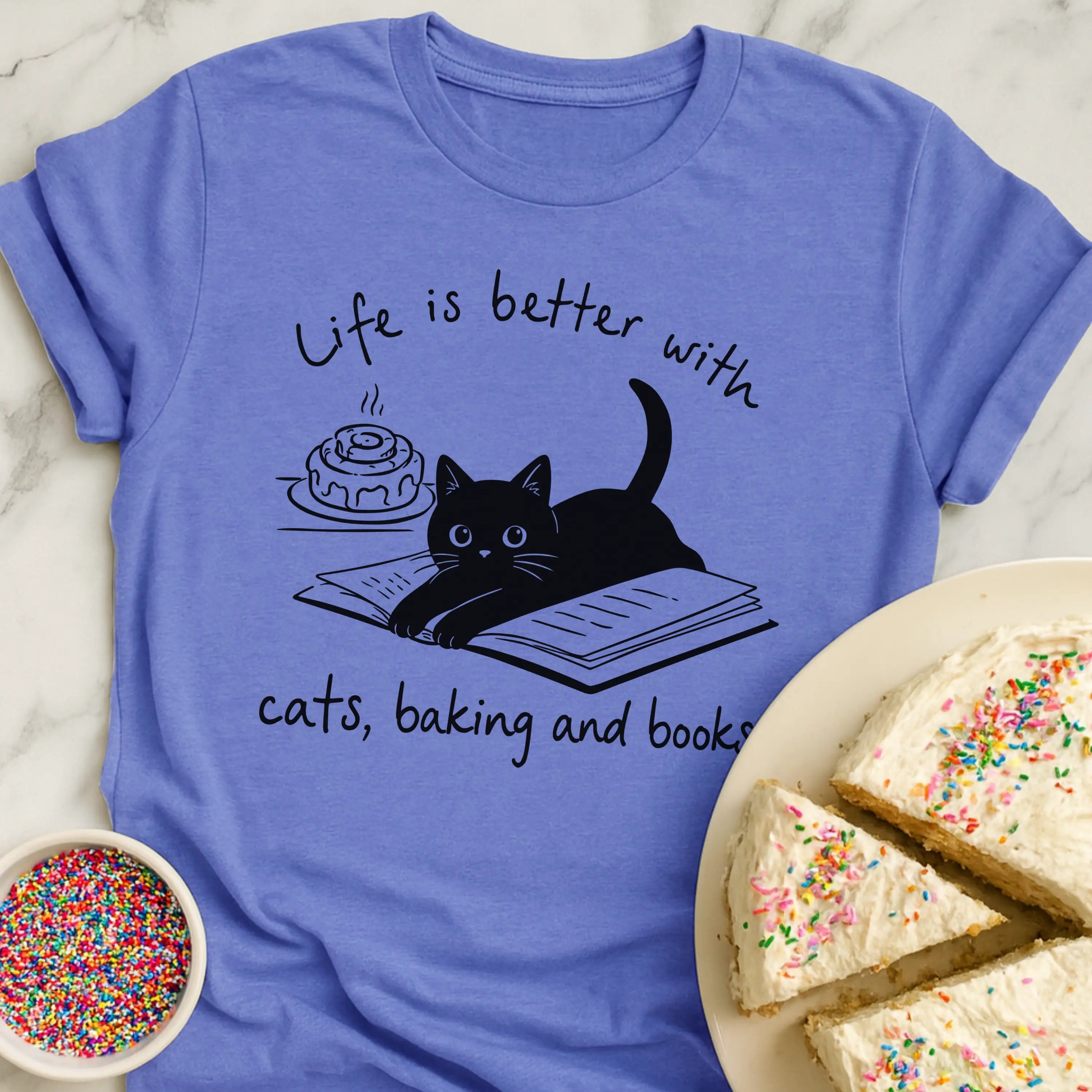 Cats Baking Books T-Shirt