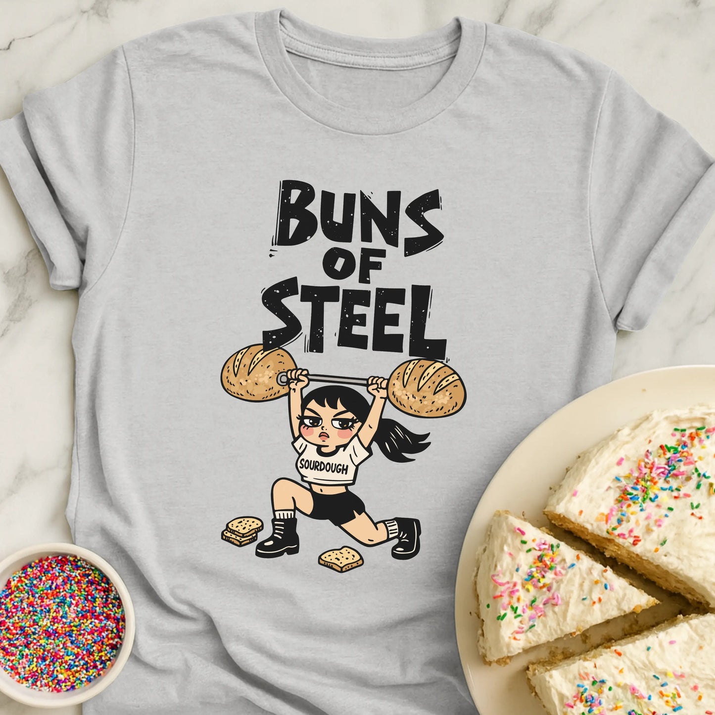 Buns Lifting Lady T-Shirt